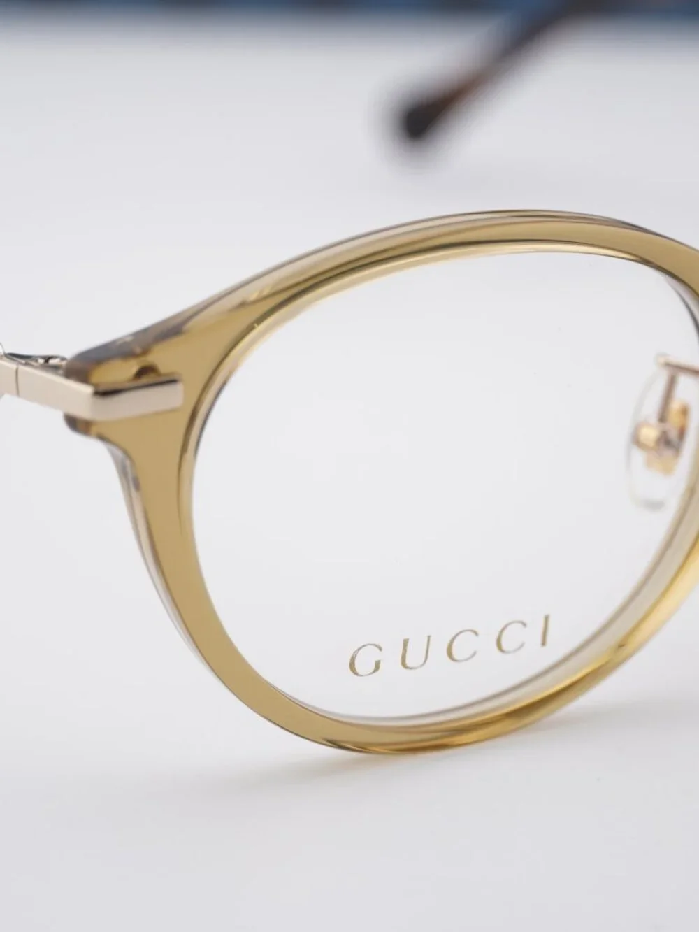 Gucci GG1904OJ 003 Round Eyeglasses 50mm - Yellow / Gold